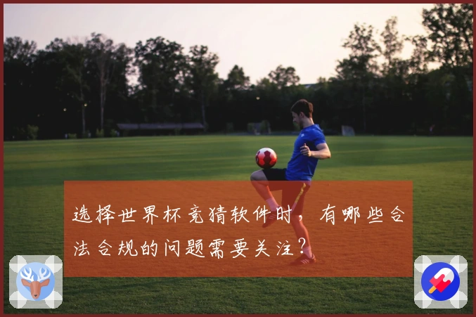 选择世界杯竞猜软件时，有哪些合法合规的问题需要关注？